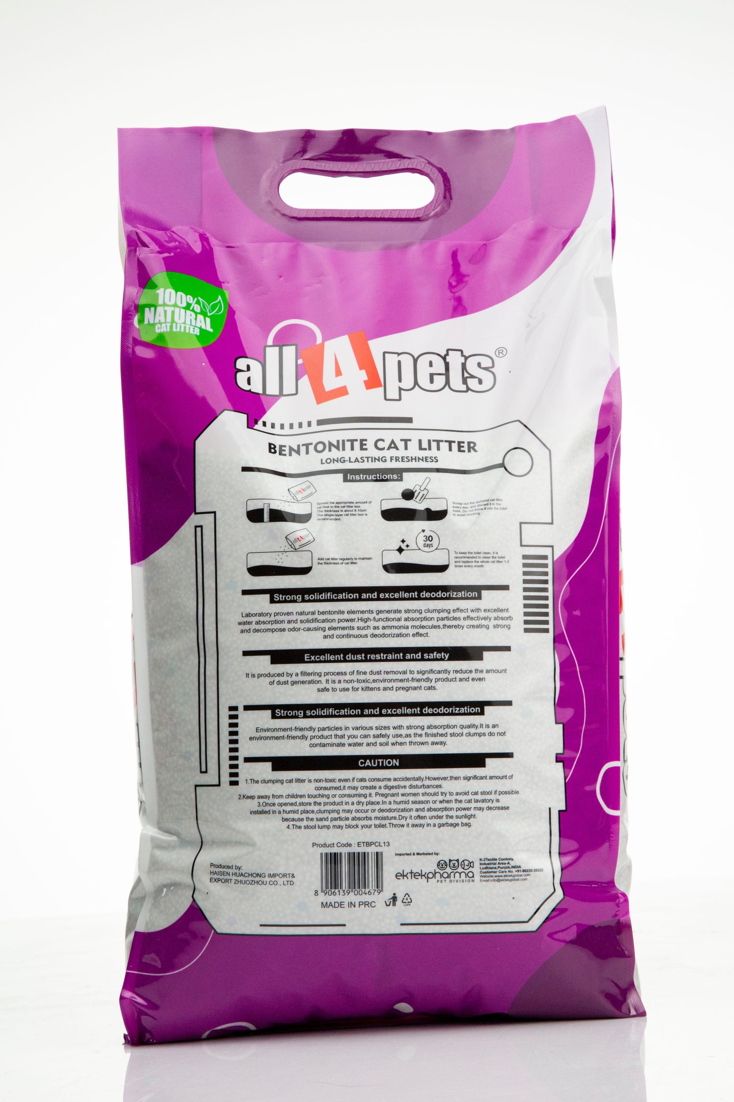 ALL4PETS BENTONITE CAT LITTER LONG-LASTING FRESHNESS